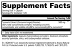 CurcuPlex-95™ 120 Capsules Supplement Facts