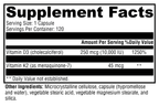 K2-D3 10,000 120 Capsules Supplement Facts