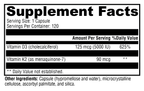 K2-D3 5000 120 Capsules Supplement Facts