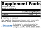L-Theanine 120 Capsules Supplement Facts