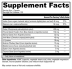 T-150 120 Capsules Supplement Facts