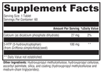 5-HTP CR 60 Tablets Supplement Facts