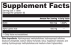 ALAmax™ CR 60 Tablets Supplement Facts