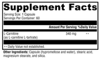 CarniteX™ 60 Capsules Supplement Facts