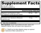 CholeRex™ 60 Capsules Supplement Facts