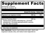 ColonX™ 60 Capsules Supplement Facts