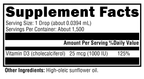 D3 Liquid 2.03 fl oz Supplement Facts