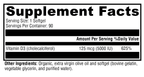D3 5000 90 Softgels Supplement Facts
