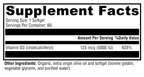 D3 5000 60 Softgels Supplement Facts