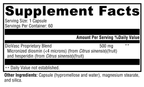 DioVasc™ 60 Capsules Supplement Facts