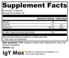 IG 26 DF 120 Capsules Supplement Facts