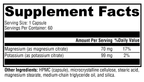 K-Mg Citrate™ 60 Capsules Supplement Facts