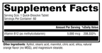 Methylcobalamin 60 Tablets Supplement Facts