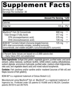 Omega MonoPure® Curcumin EC 30 Softgels Supplement Facts