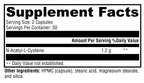 NAC 60 Capsules Supplement Facts