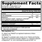 OptiMag® Neuro Unflavored 60 Servings Supplement Facts