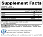 CoQmax™ Ubiquinol 200 mg 30 Softgels Supplement Facts