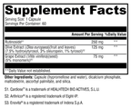 VitalVasc® 60 Capsules Supplement Facts