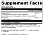 BergaCor® Plus 60 Tablets Supplement Facts