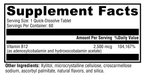 Adeno+Hydroxo B12 Natural Fruit Punch Flavor 60 Tablets Supplement Facts