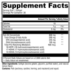 OmegaPure PRM 30 Softgels Supplement Facts