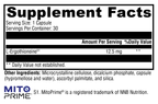 MitoPrime® 30 Capsules Supplement Facts