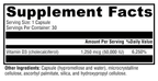 D3 50,000 30 Capsules Supplement Facts