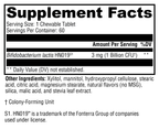 ProbioMax® Oral 60 Chewable Tablets Supplement Facts