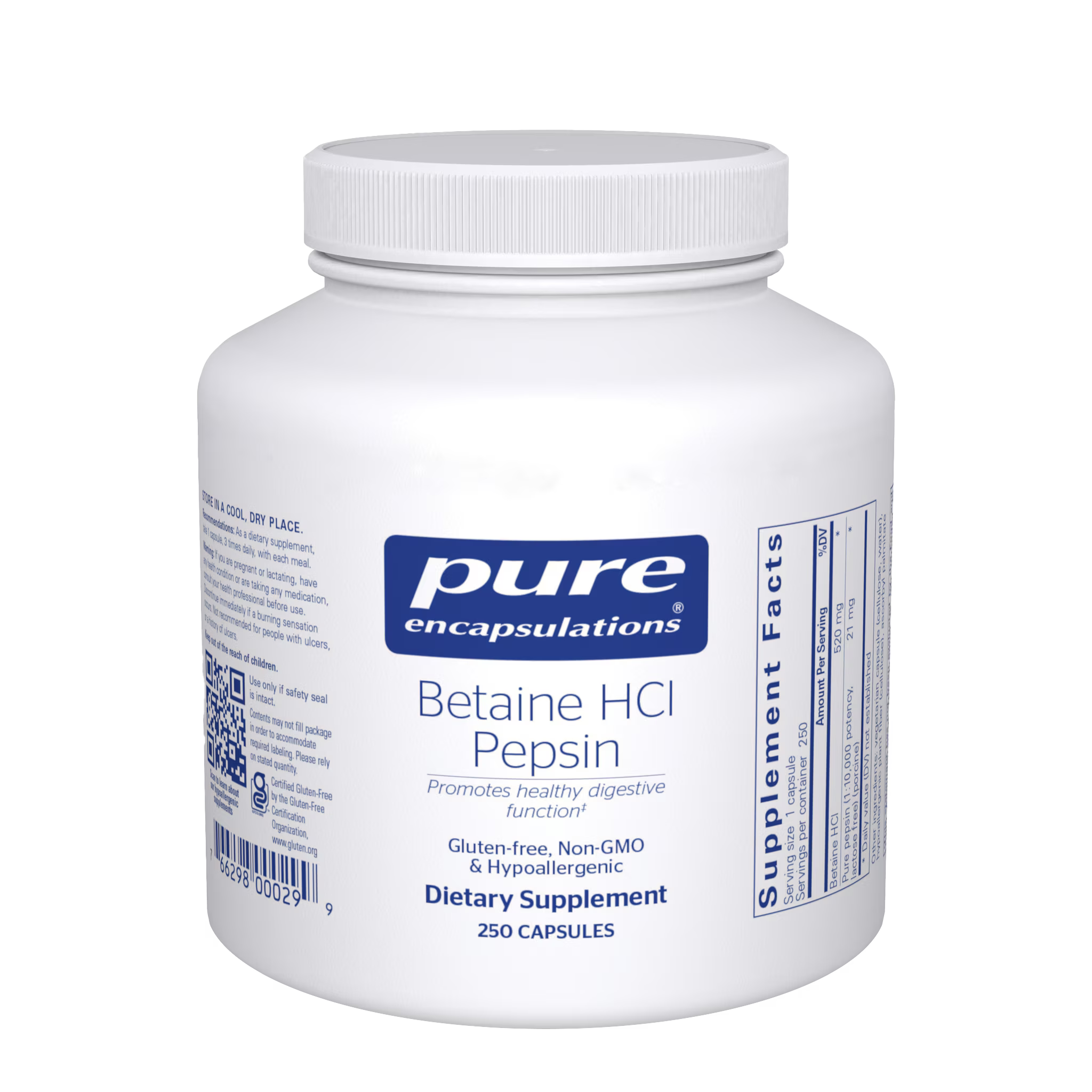 Betaine HCl Pepsin 250ct