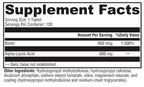 ALAmax™ CR 120 Tablets Supplement Facts