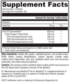 Omega 3 BasiX™ 30 Softgels Supplement Facts