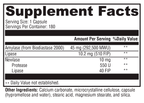 PanXyme pH™ 180 Capsules Supplement Facts