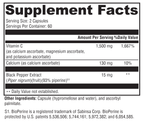 Xcellent C™ 120 Capsules Supplement Facts