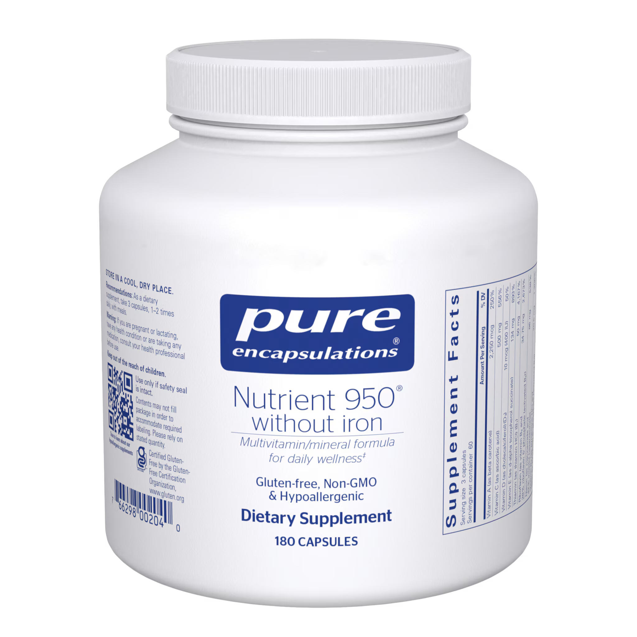 Nutrient 950® without Iron 180ct