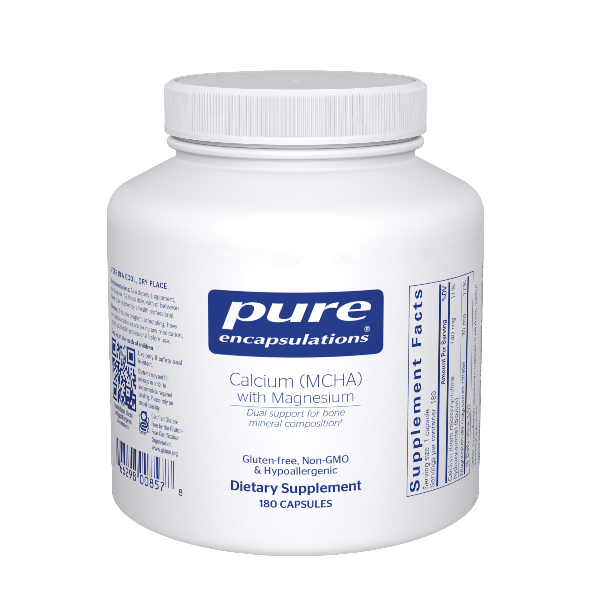 Calcium (MCHA) with Magnesium 180ct